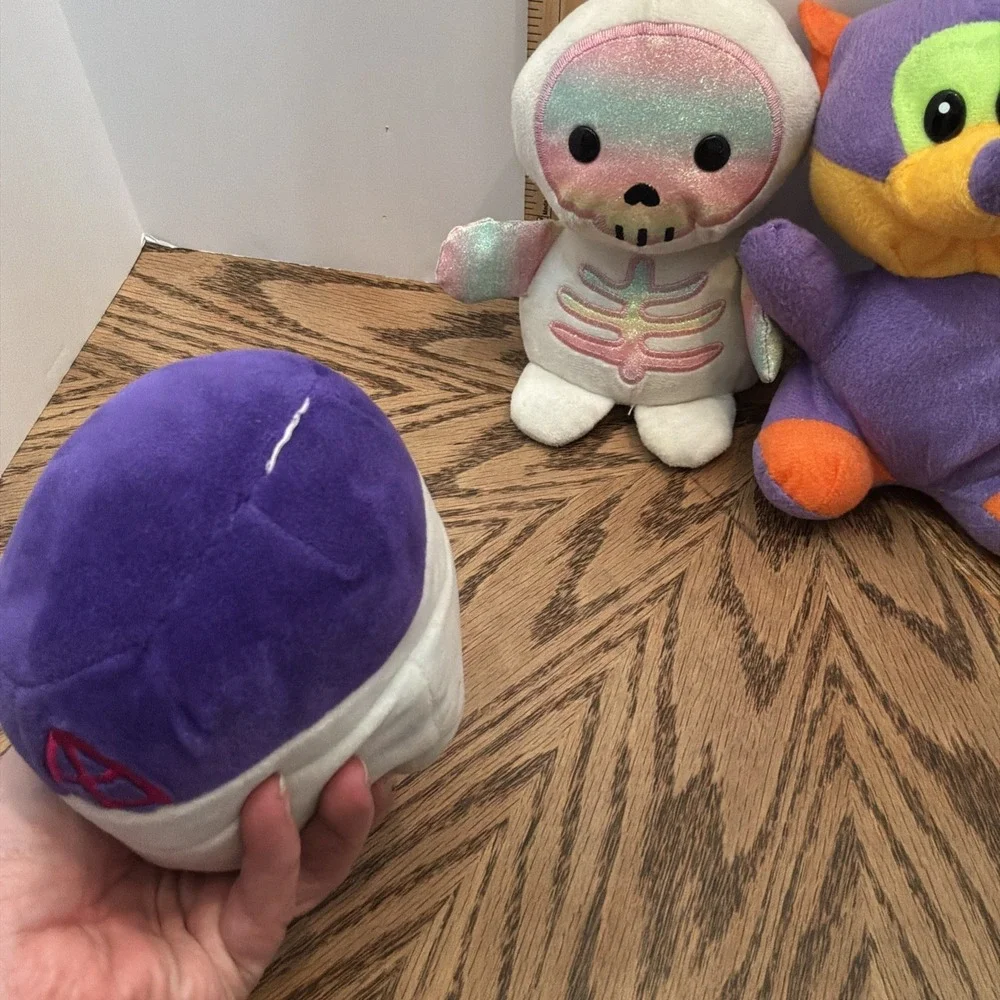 Kelly Toy Plush Lot Squishmellow Spidey Skeleton Fox‎